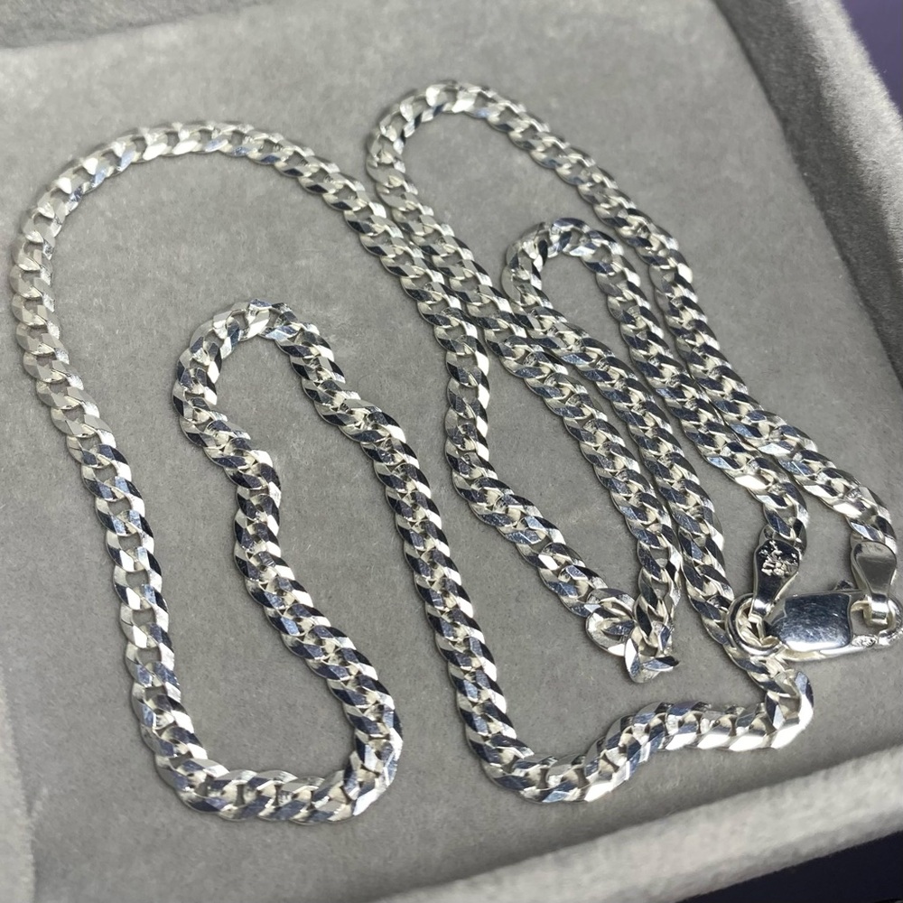 SOLID 925 ITALIAN STERLING SILVER CHAIN NECKLACE